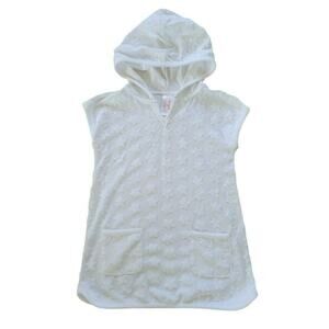 Cat & Jack White Hooded Terry Swim Cover-Up